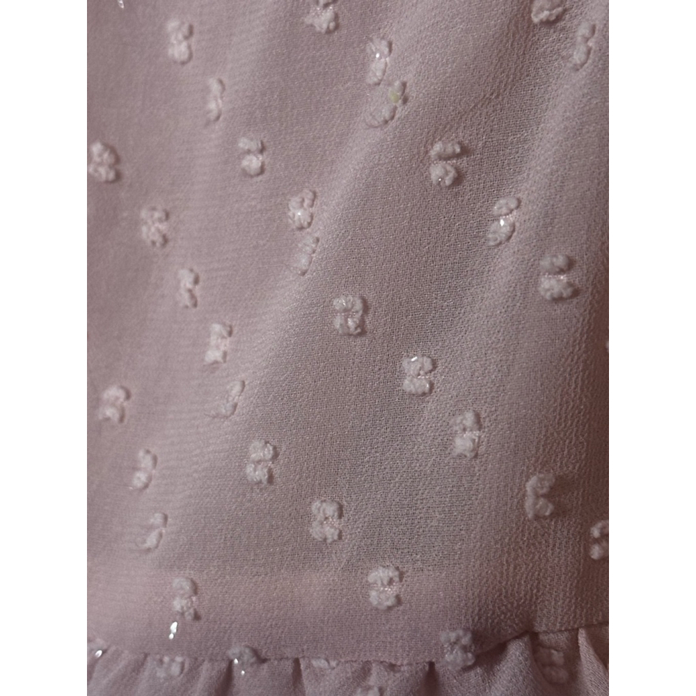 LISTICLE Size S Dusty Pink Swiss Dot Ruffled Dress - Picture 8 of 9